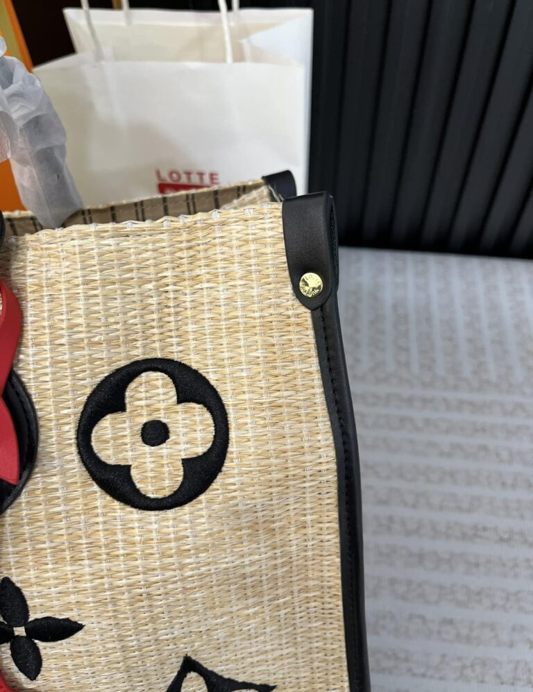 Louis Vuitton Onthego Mm Raffia Tote Bag 40Cm M57723 - Image 8