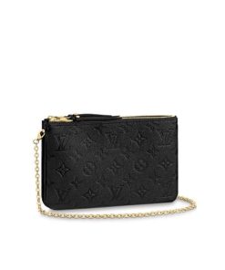 Louis Vuitton Double Zip Pochette 20Cm Black M68568
