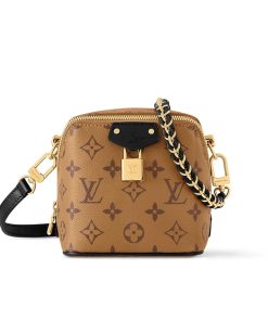 Louis Vuitton Just In Case Monogram Reverse Canvas Leather Brown 13Cm M47162