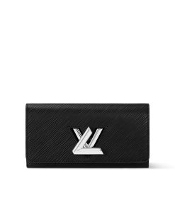 Louis Vuitton Twist Wallet Leather Black 19Cm M68309