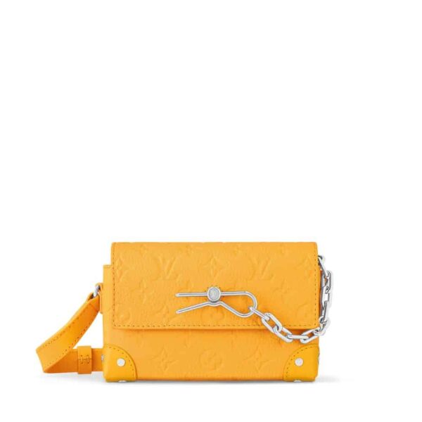 Louis Vuitton Steamer Wearable Wallet Taurillon Monogram Cowhide Leather Yellow 17Cm M82917