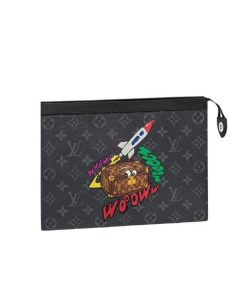 Louis Vuitton Voyage Mm Pochette Black 26Cm