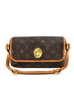 Louis Vuitton Tikal Pm Monogram Canvas Pochette Handbag Brown 22Cm