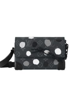 Louis Vuitton Steamer Messenger Taurillon Monogram Black And White 20Cm M23742