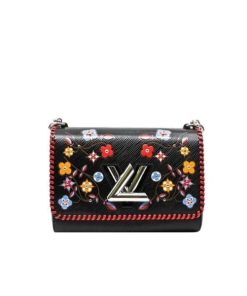 Louis Vuitton Twist Bag With Flower Embrodary Black 23Cm