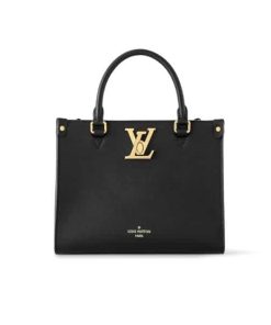 Louis Vuitton Lock Go Bags Black 25Cm M22311
