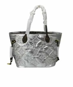 Louis Vuitton Neverfull Pillow Handbag Silver 33Cm