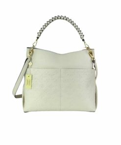 Louis Vuitton Maida Hobo Handbag White 33Cm