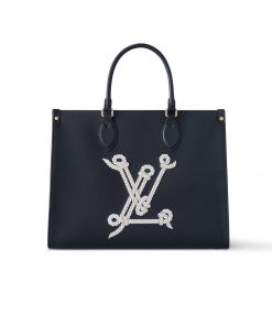 Louis Vuitton Onthego Mm Lv Initials Black 35Cm M24834