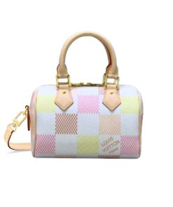 Louis Vuitton Speedy Bandoulière Damier Canvas Peach 20Cm