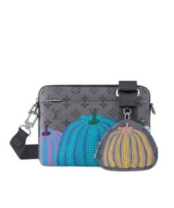 Louis Vuitton Lv X Yk Trio Messenger Monogram Eclipse Reverse Pumpkin 21Cm M46435