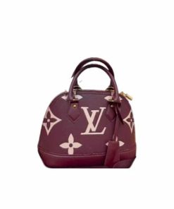 Louis Vuitton Neo Alma Bb Bag Monogram Empreinte Burgundy And White 24Cm
