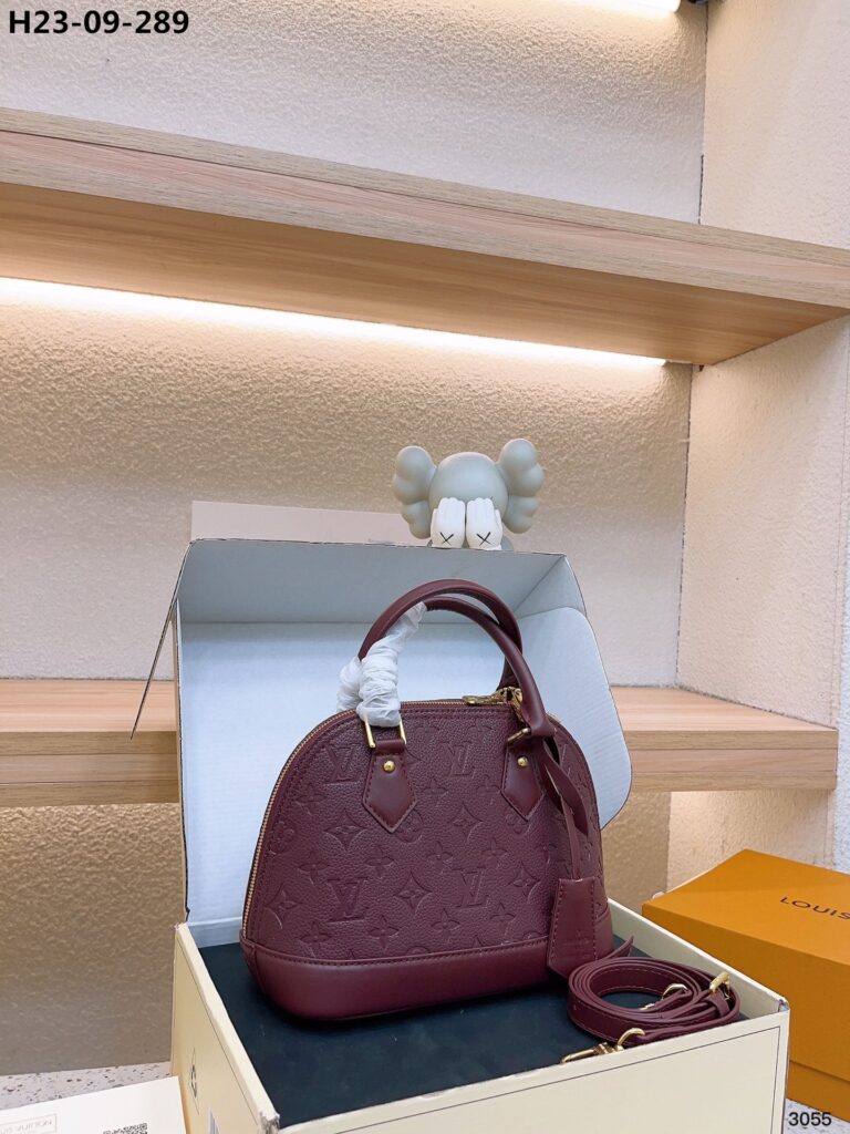 Louis Vuitton Neo Alma Bb Bag Monogram Empreinte Burgundy 24Cm - Image 3