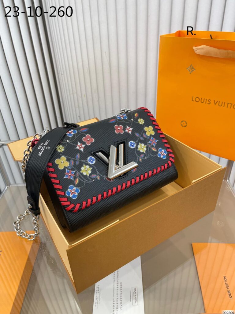 Louis Vuitton Twist Bag With Flower Embrodary Black 23Cm - Image 2