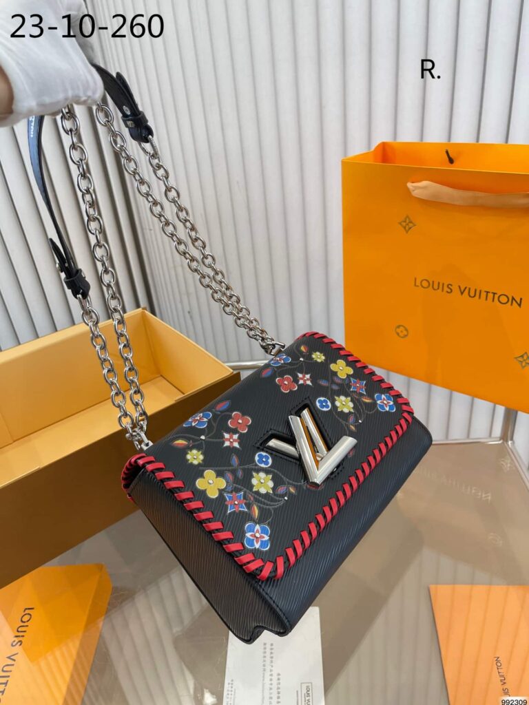 Louis Vuitton Twist Bag With Flower Embrodary Black 23Cm - Image 3