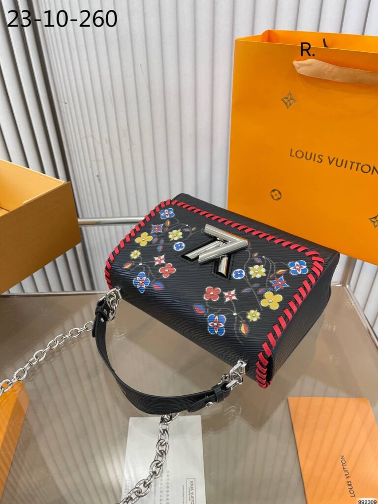 Louis Vuitton Twist Bag With Flower Embrodary Black 23Cm - Image 4