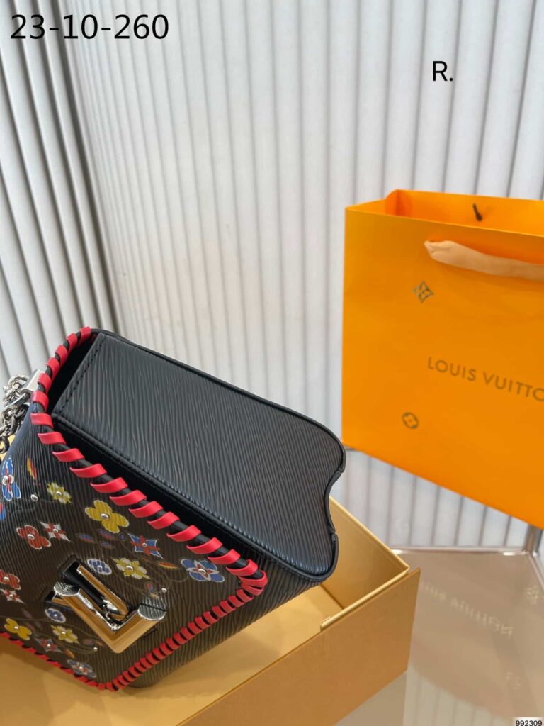 Louis Vuitton Twist Bag With Flower Embrodary Black 23Cm - Image 7