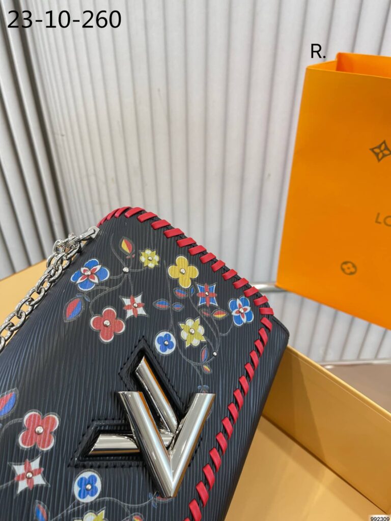 Louis Vuitton Twist Bag With Flower Embrodary Black 23Cm - Image 9