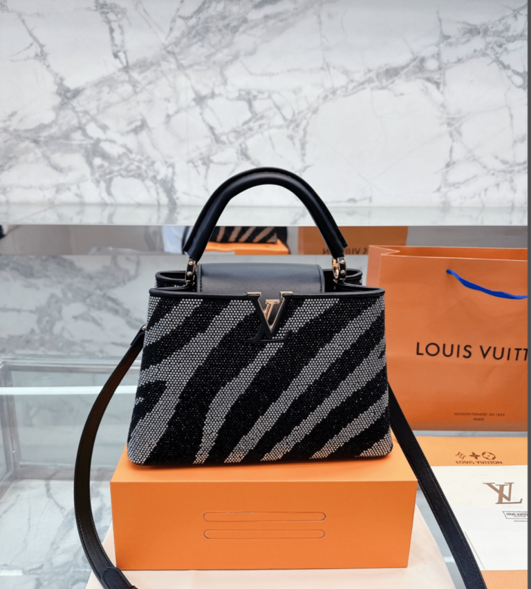 Louis Vuitton Capucines Mm Black And Grey Zebra Pattern 27Cm M58517 - Image 5