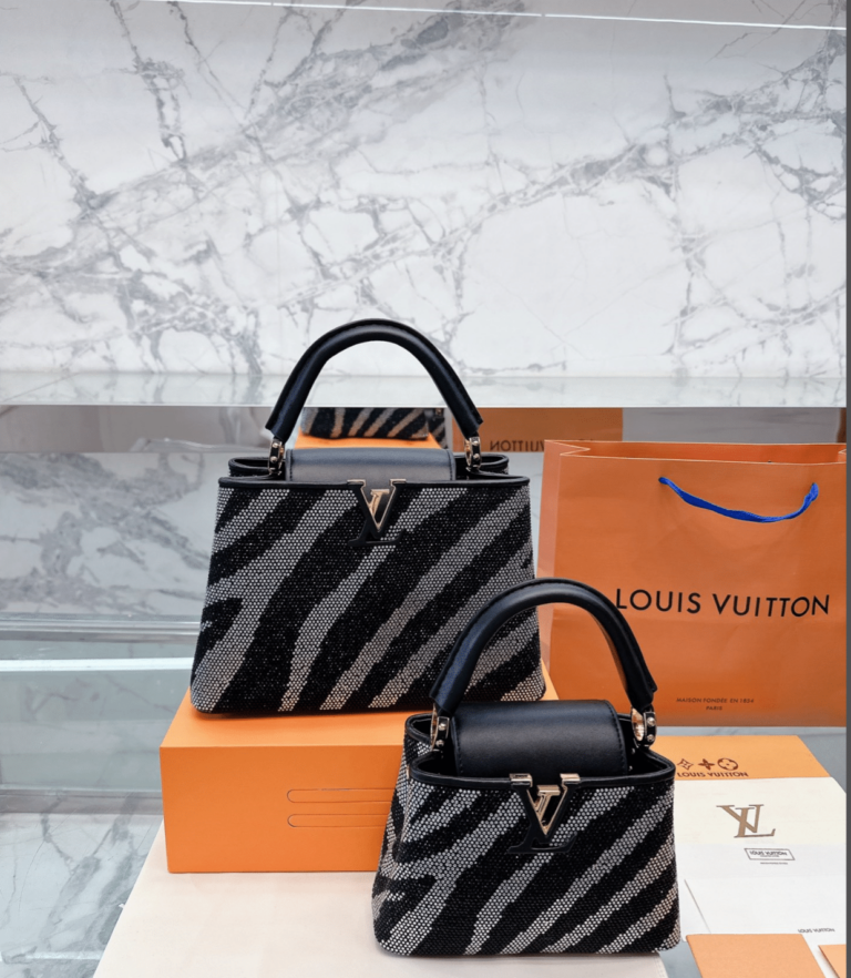 Louis Vuitton Capucines Mm Black And Grey Zebra Pattern 27Cm M58517 - Image 6