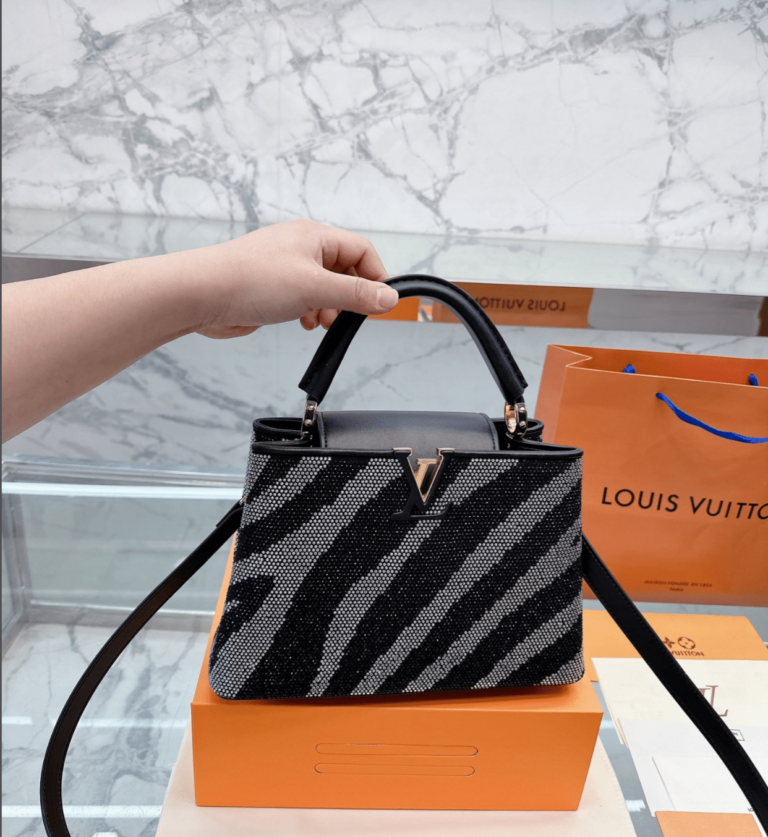 Louis Vuitton Capucines Mm Black And Grey Zebra Pattern 27Cm M58517 - Image 7