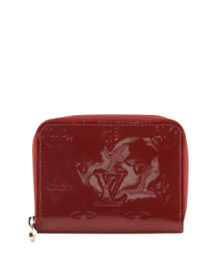 Louis Vuitton Verni Zippy Coin Wine Red Wallet 11Cm M61231