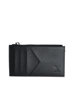Louis Vuitton Coin Card Holder Taiga Leather Black 14.5Cm M62914