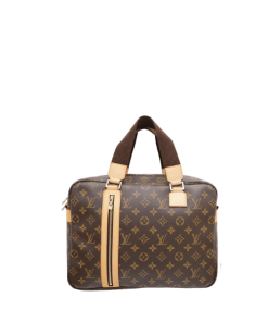 Louis Vuitton Monogram Sac Bosphore Messenger Bag Beige Leather 34Cm