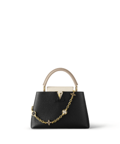 Louis Vuitton Capucines Mini Taurillon Cowhide Black And Grey 20Cm M20708