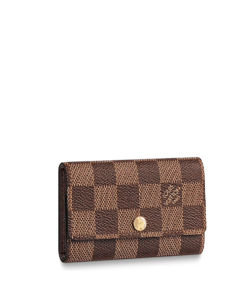 Louis Vuitton 6 Key Holder Damier Ebene Brown 10Cm N62630