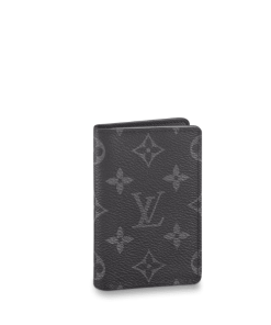 Louis Vuitton Pocket Organizer Monogram Eclipse Canvas Black 11Cm M61696