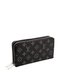 Louis Vuitton Long Double Zipper Wallet Monogram Black 19Cm