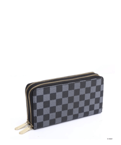 Louis Vuitton Long Double Zipper Wallet Damier Graphite Canvas 19Cm