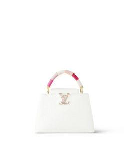Louis Vuitton Capucines Mini Pink And White 20Cm M21646