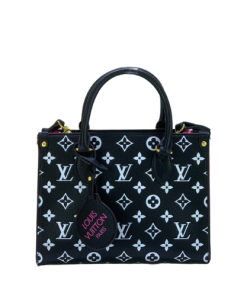 Louis Vuitton Onthego Mm 25Cm Black White And Pink M46060