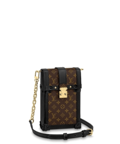 Louis Vuitton Vertical Trunk Pochette Brown And Black 18Cm M67873