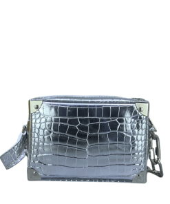 Louis Vuitton Mini Soft Trunk Crocodilian Silver Leather 18.5Cm N80956