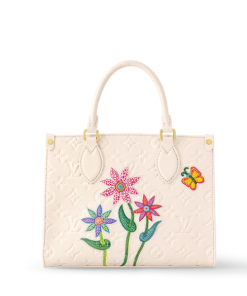 Louis Vuitton X Yk On The Go Mm With Flower Marquetry In Quartz 35Cm M21732