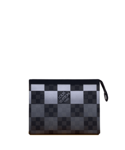 Louis Vuitton Discovery Pochette Damier Graphite White Clutch 27Cm N60412