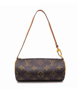 Louis Vuitton Monogram Pochette Papillon Pouch Brown 20Cm