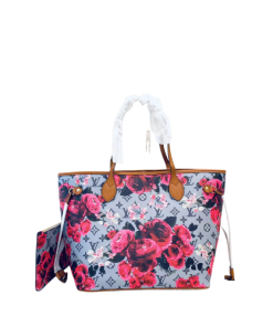 Louis Vuitton Lv Garden Metallic Monogram Neverfull Mm Blue M40995