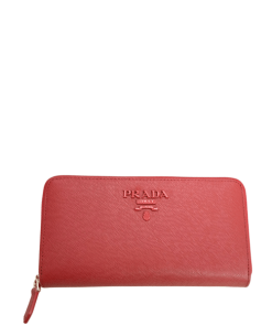 Prada Large Saffiano Leather Wallet Full Red 19Cm 1Ml506 Qwa F0505