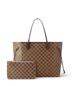 Louis Vuitton Damier Ebene Neverfull Gm Brown And Light Pink 40Cm N41357