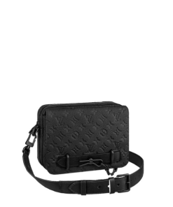 Louis Vuitton Steamer Messenger Black Taurilon Monogram 23Cm M57307