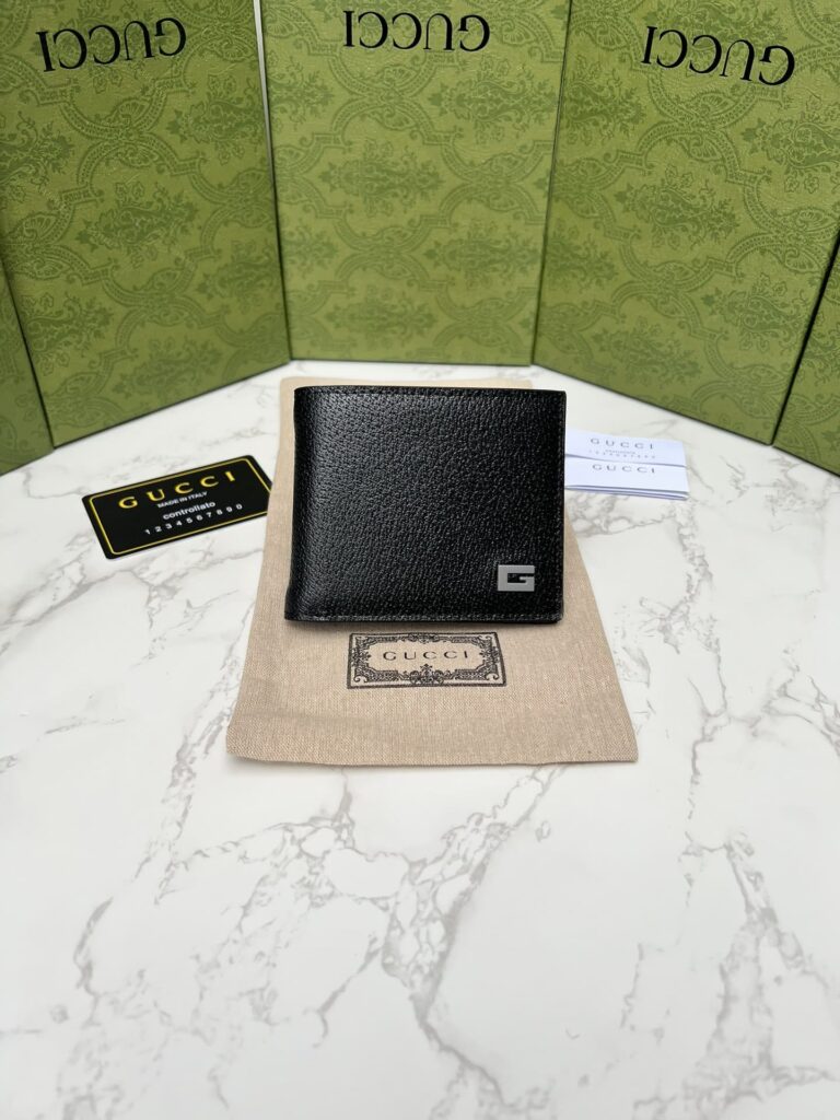 Gucci Initial G Black Short Wallet Black And Grey 11Cm - Image 10