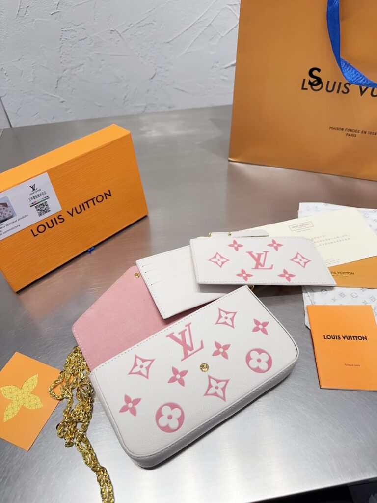 Louis Vuitton Félicie Pochette White And Pink 21Cm M82047 - Image 2