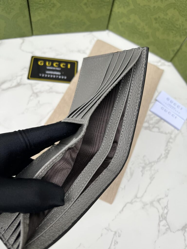 Gucci Initial G Black Short Wallet Black And Grey 11Cm - Image 3