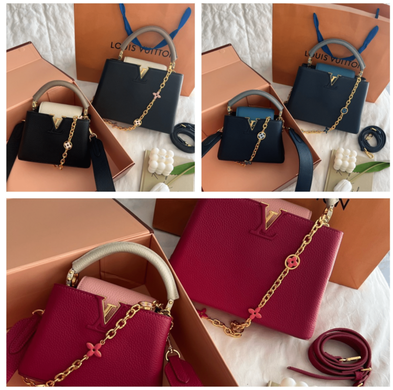 Louis Vuitton Capucines Taurillon Cowhide Black And Grey 27Cm M20708 - Image 3