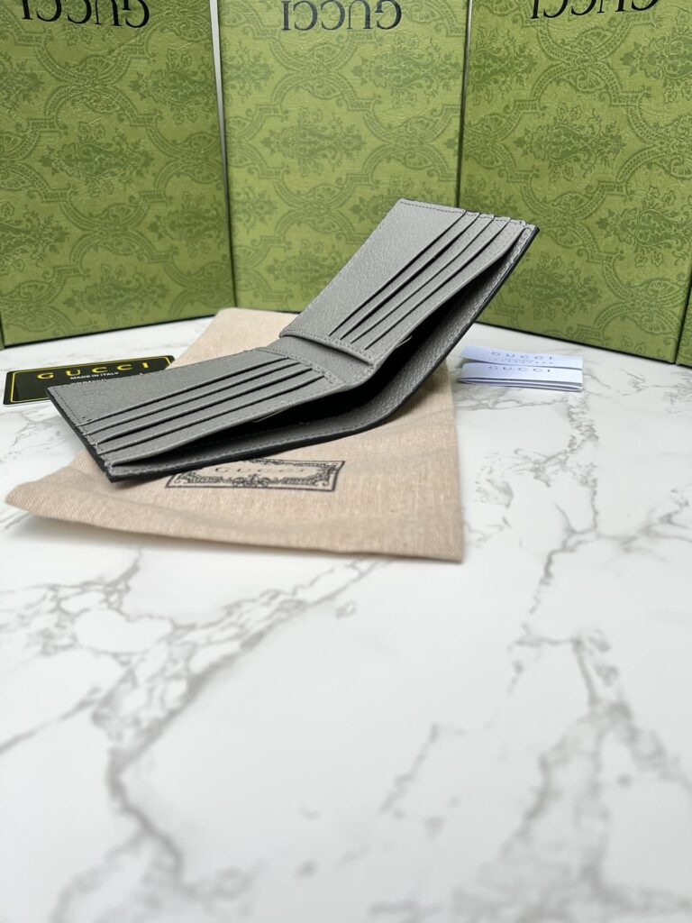 Gucci Initial G Black Short Wallet Black And Grey 11Cm - Image 4