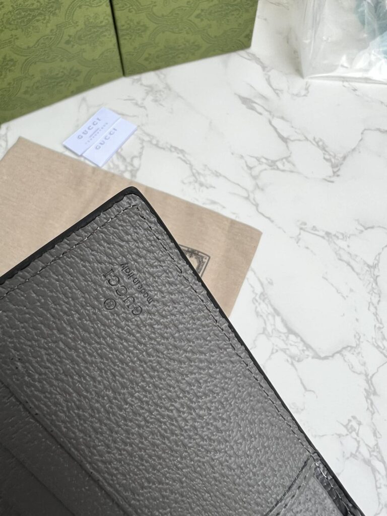 Gucci Initial G Black Short Wallet Black And Grey 11Cm - Image 5